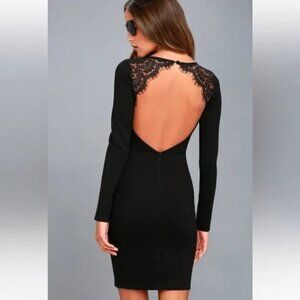 Lulus - Tallest Tower Black Lace Bodycon Dress /S